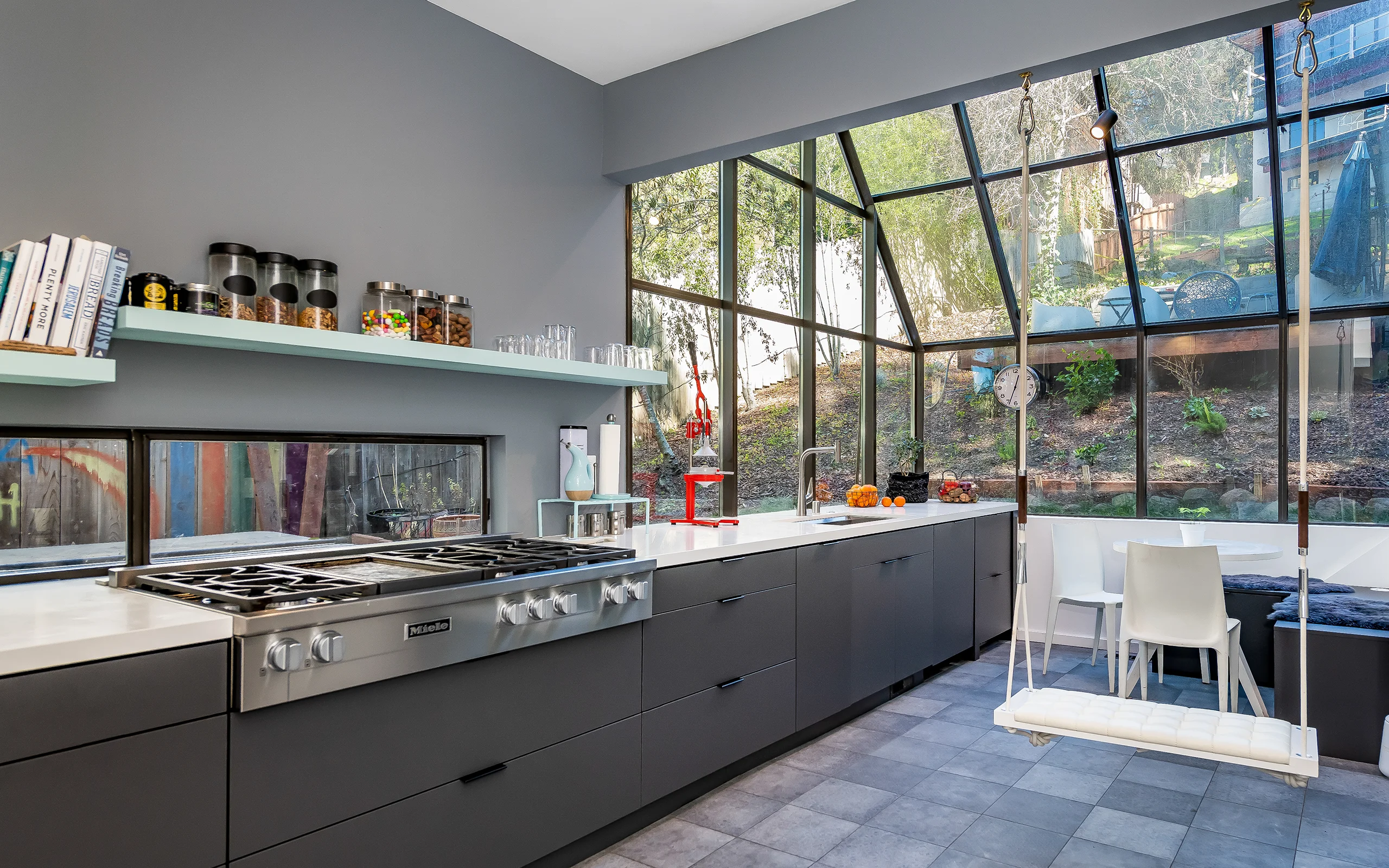 Modern kitchen with sunroom, Berkeley ca 016