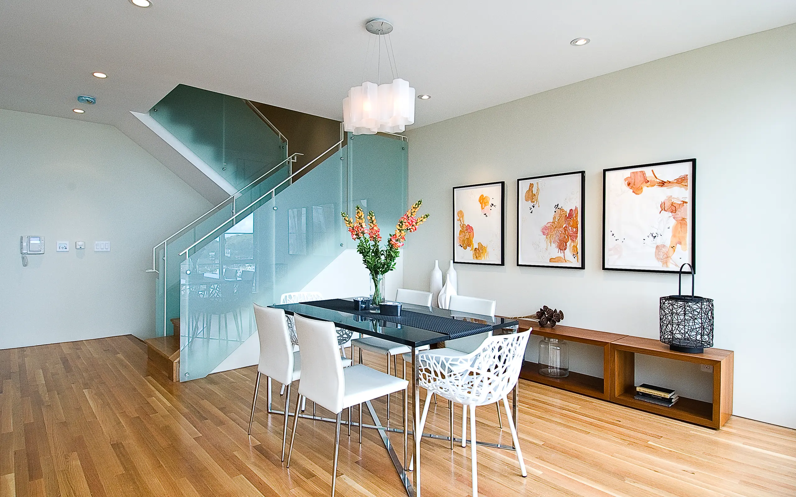 Adjacent dining area from modern kitchen, San Francisco ca 009