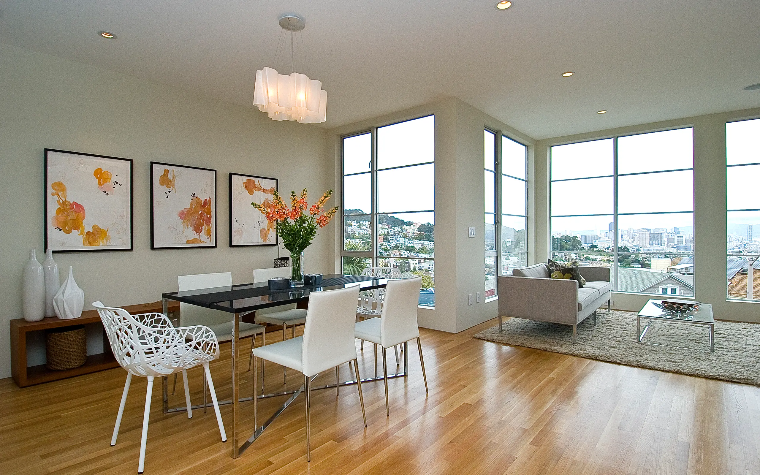 Adjacent dining area from modern kitchen, San Francisco ca 011