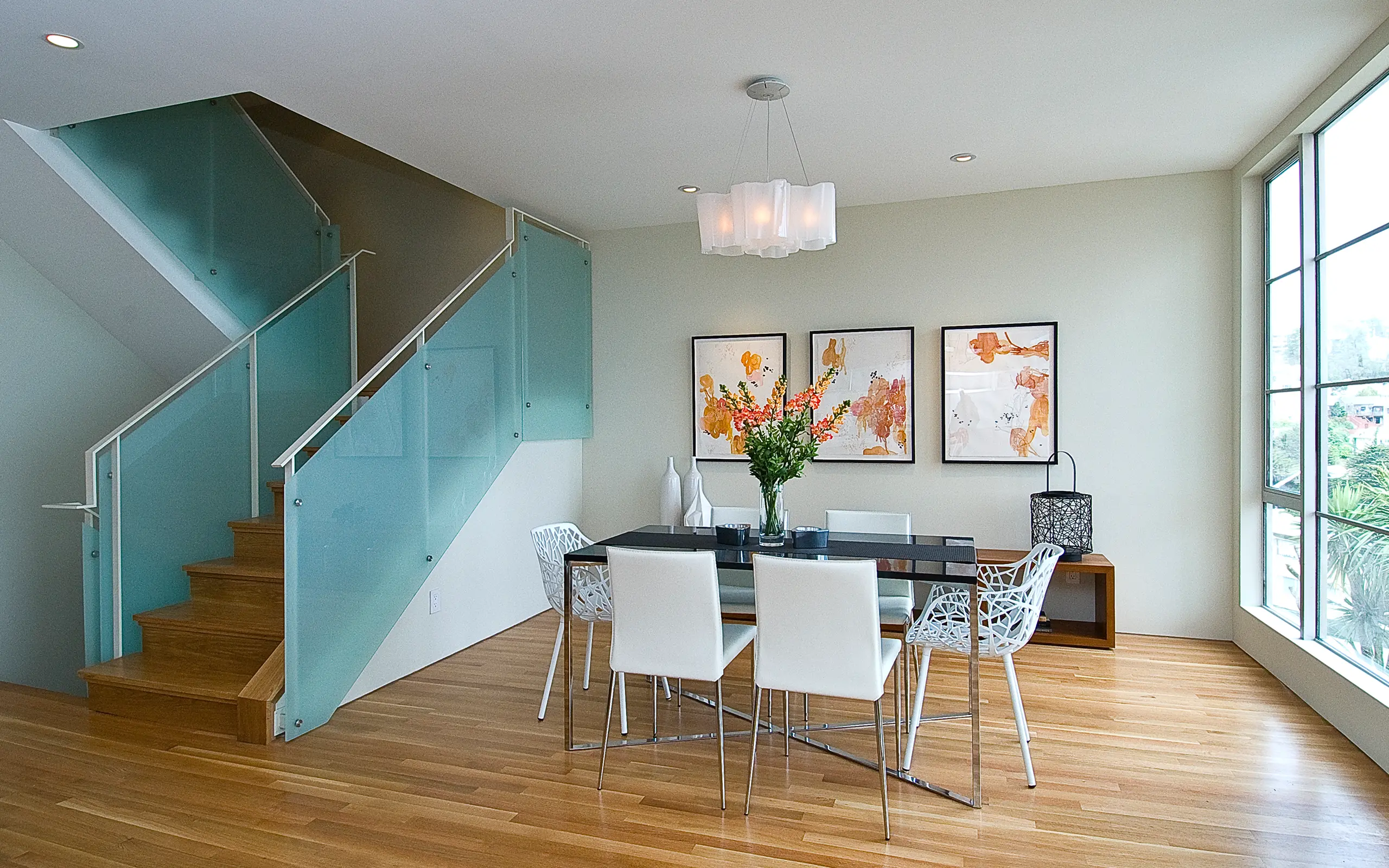 Adjacent dining area from modern kitchen, San Francisco ca 012