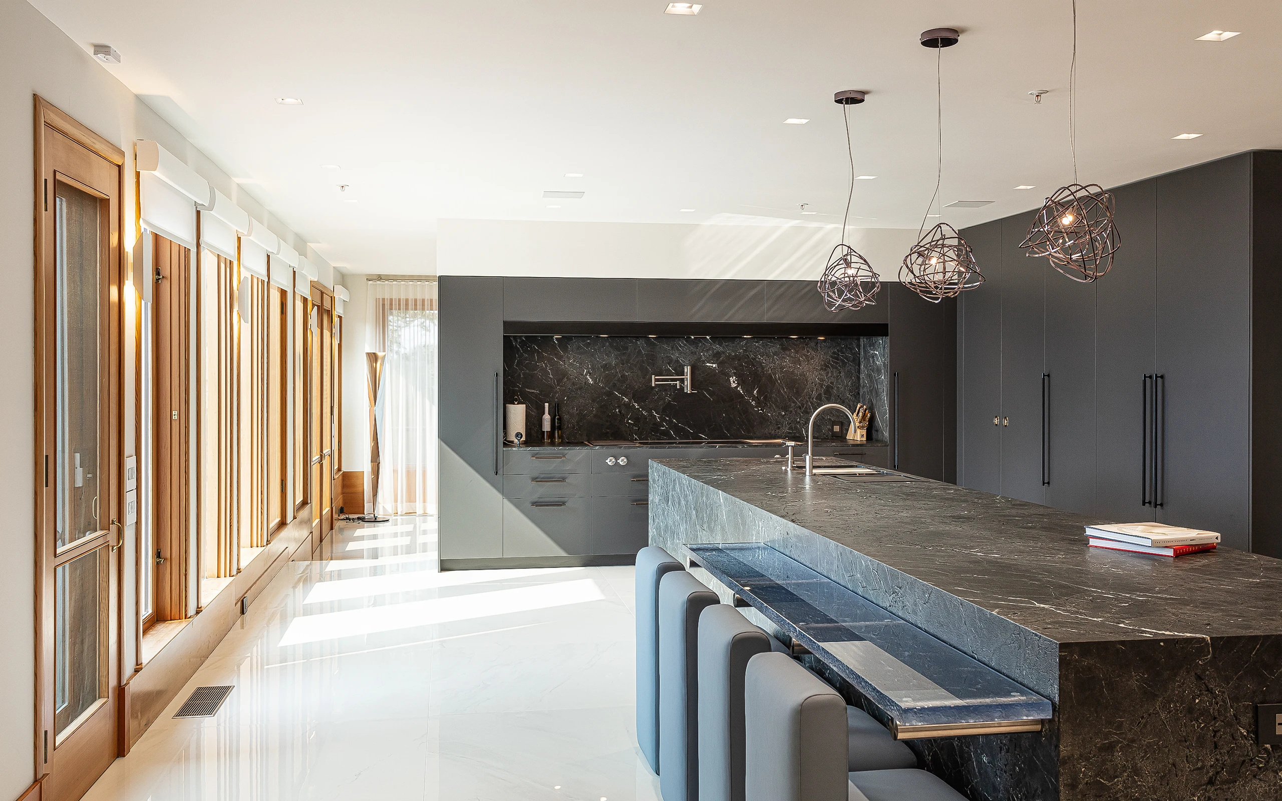 Dark modern minimalist kitchen, Orinda ca 001