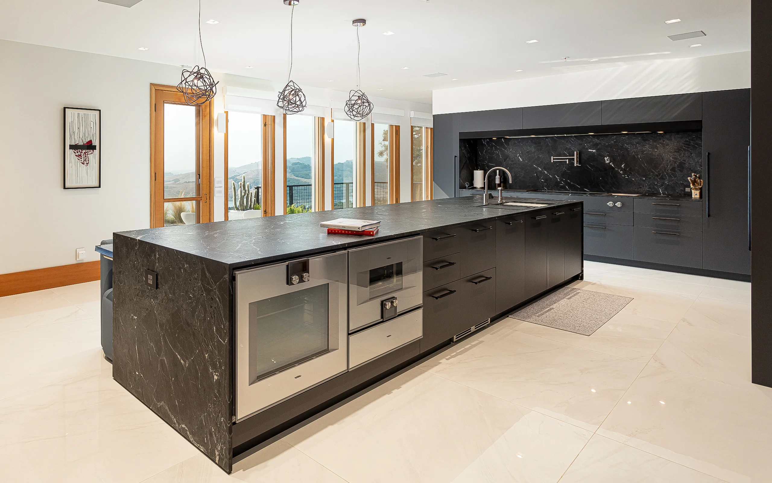 Dark modern minimalist kitchen, Orinda ca 002