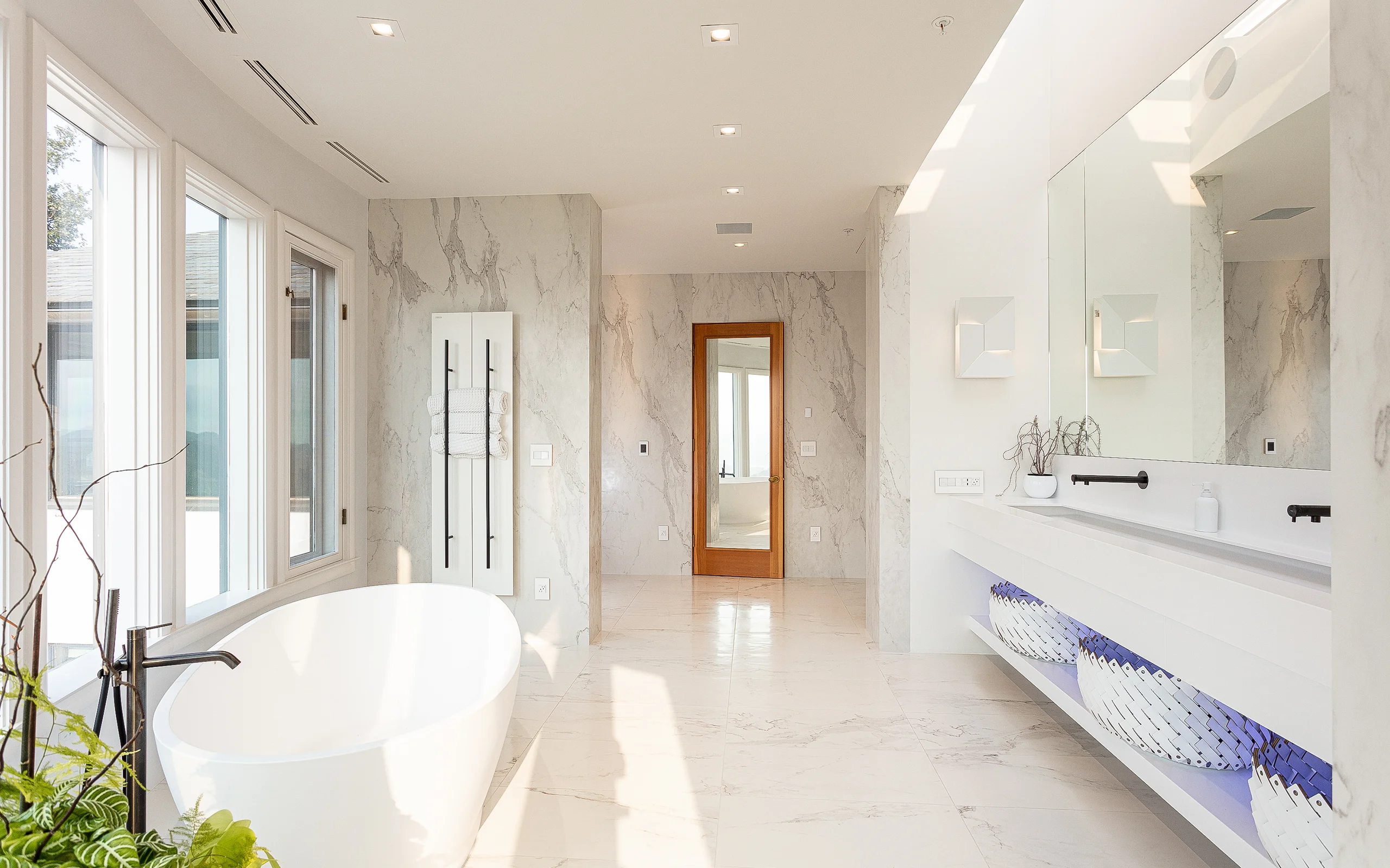 Marble walls and floors luxury modern bathroom, Orinda ca 003