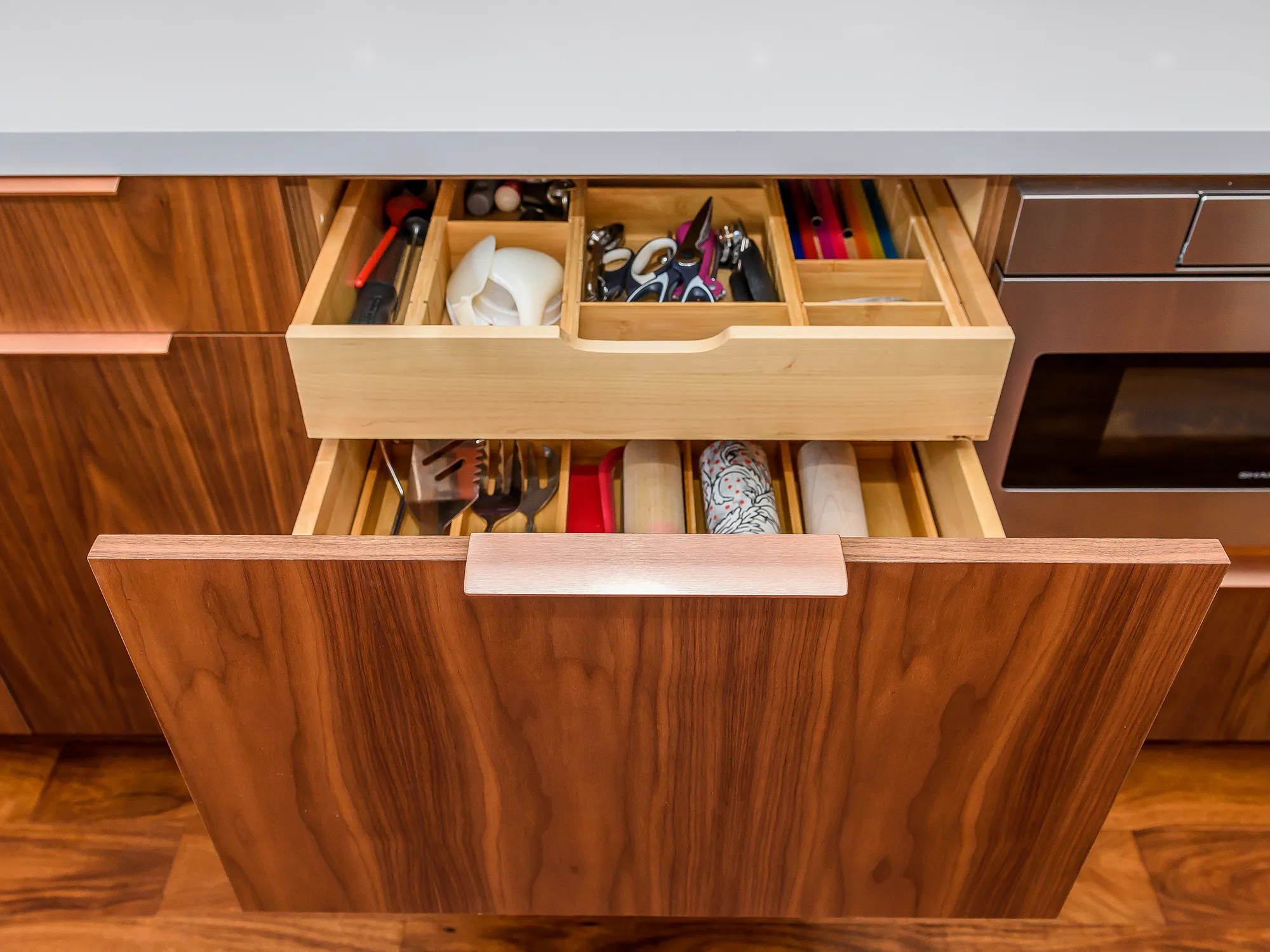 Mid-century modern smart kitchen cabinets, Oakland ca 007