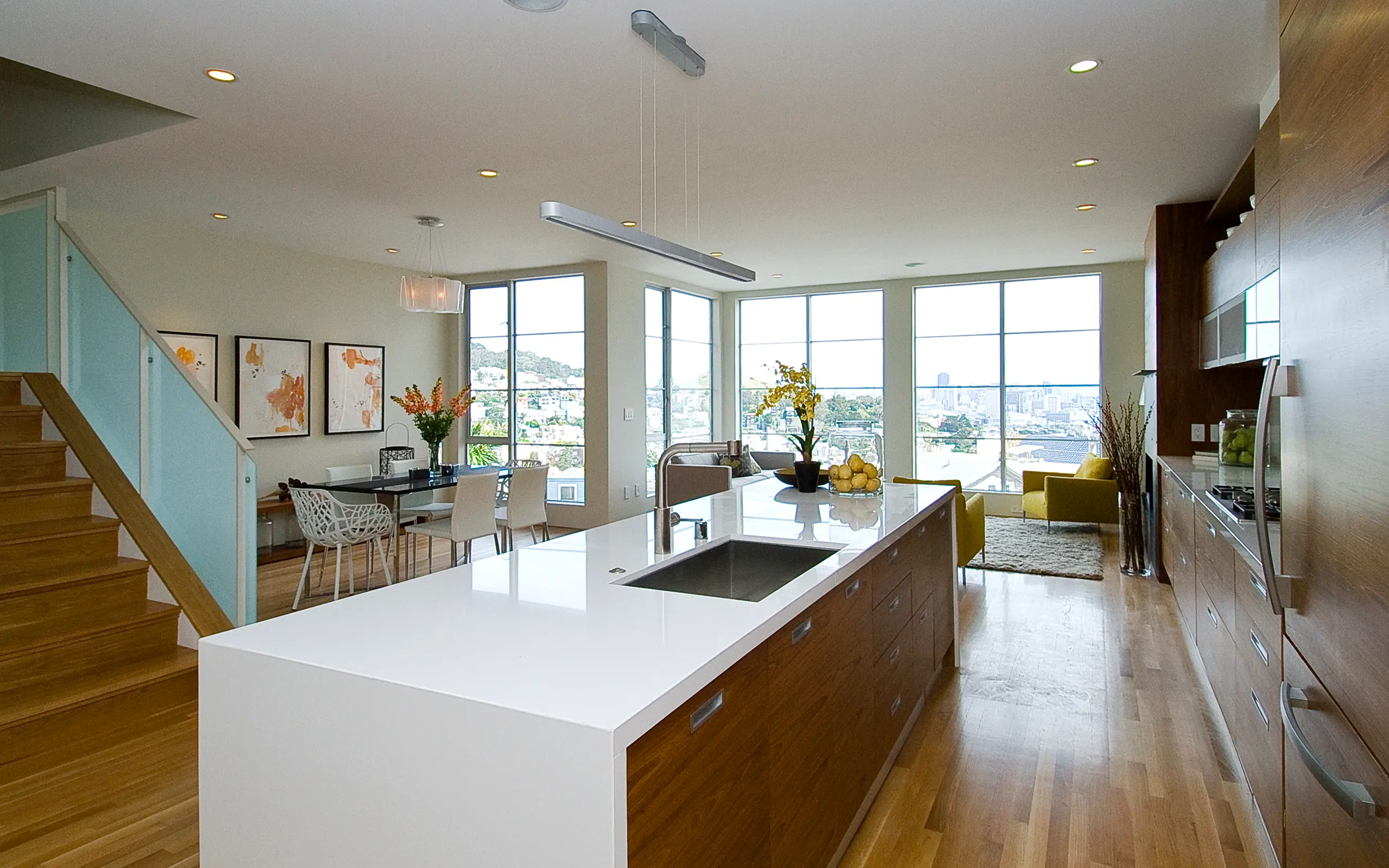 Open modern kitchen island, San Francisco ca 005