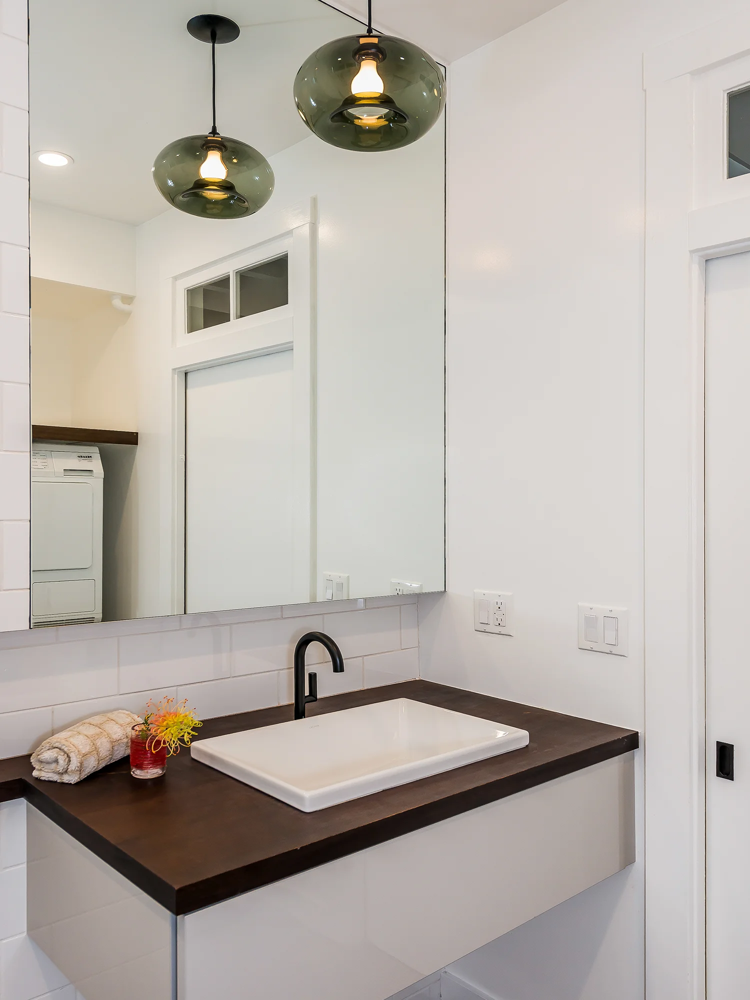 Rectangular drop-in sink victorian modern bathroom, san Francisco ca 013