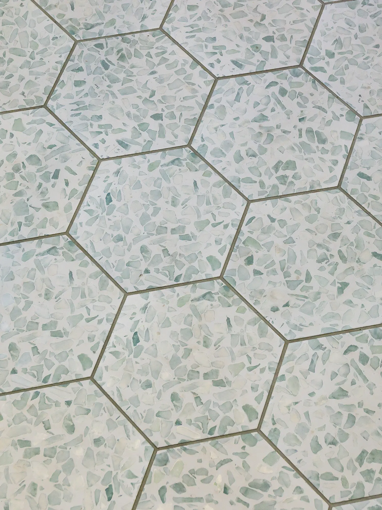 Terrazzo floor shower modern minimalist bathroom, Oakland ca 009