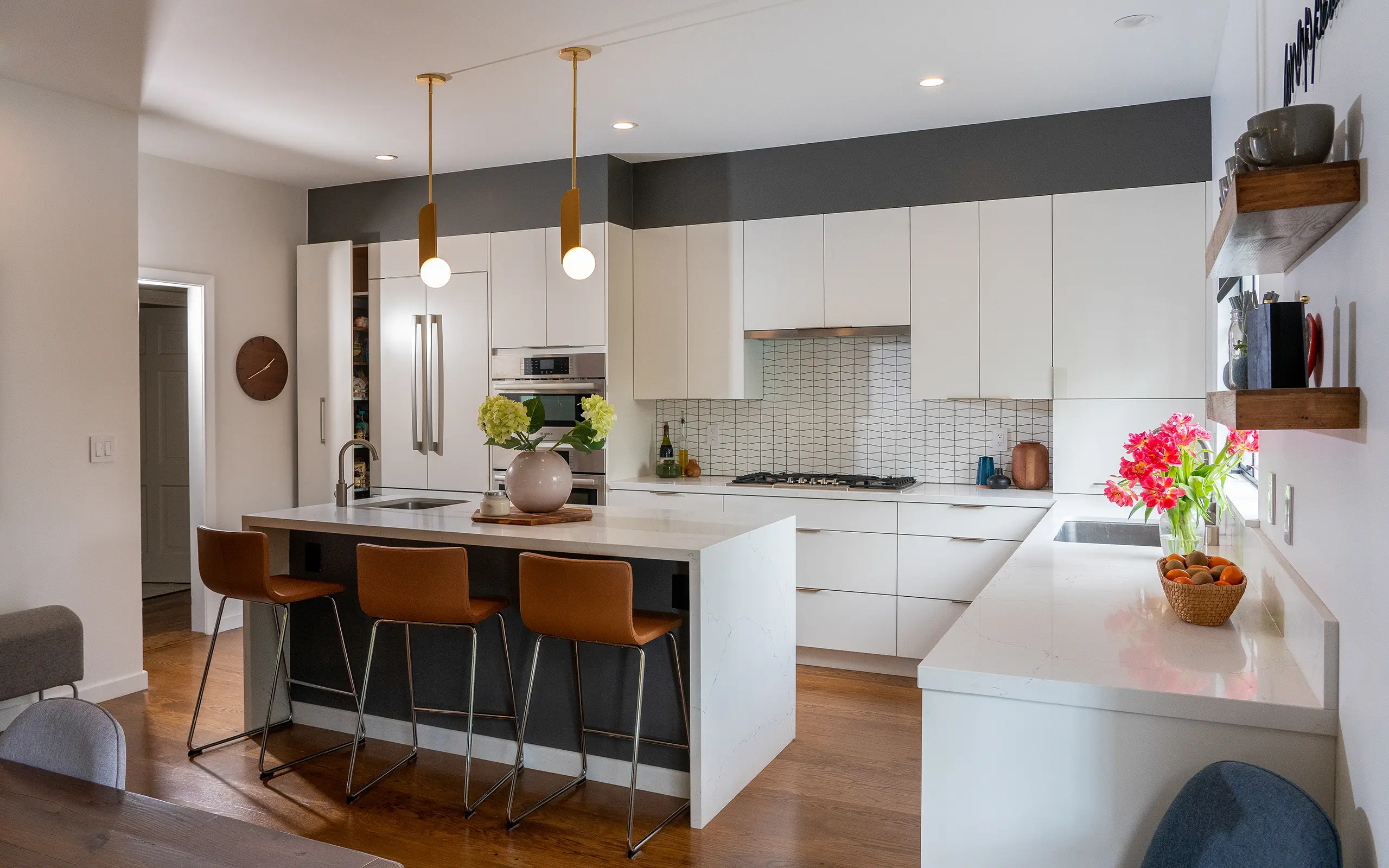 White transitional kitchen, Piedmont ca 004